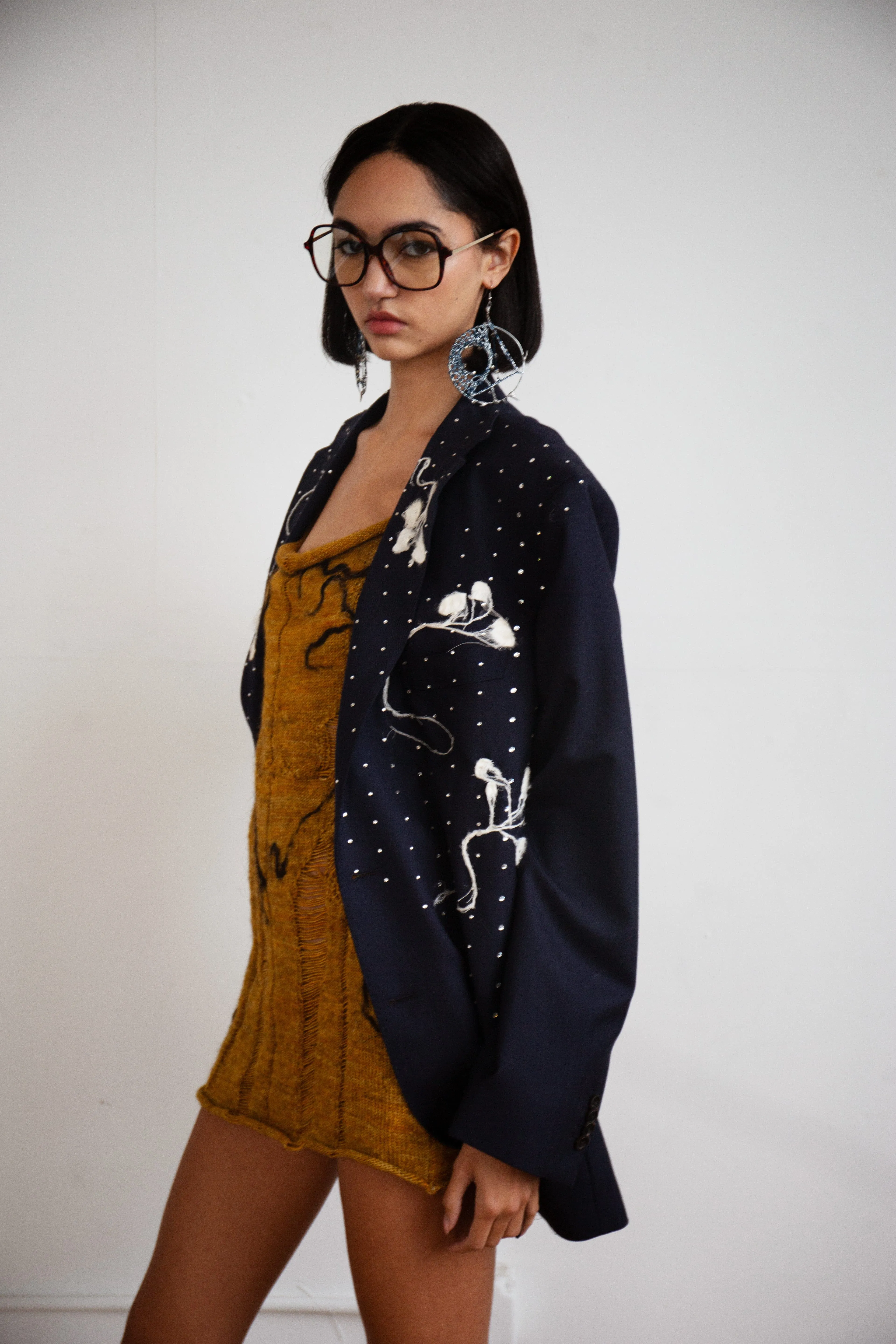 Silk Cocoon Blazer in Navy sold by APOC product image thumbnail 2