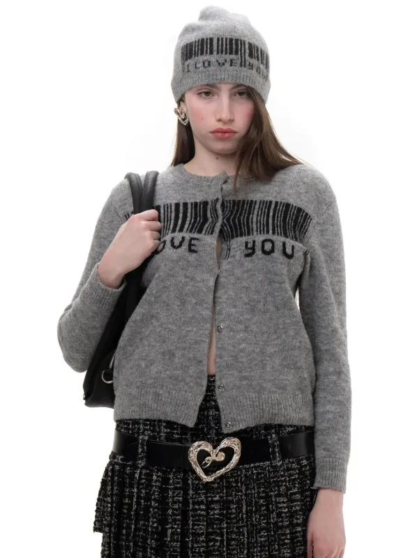 I LOVE YOU KNIT TOP made by APOC