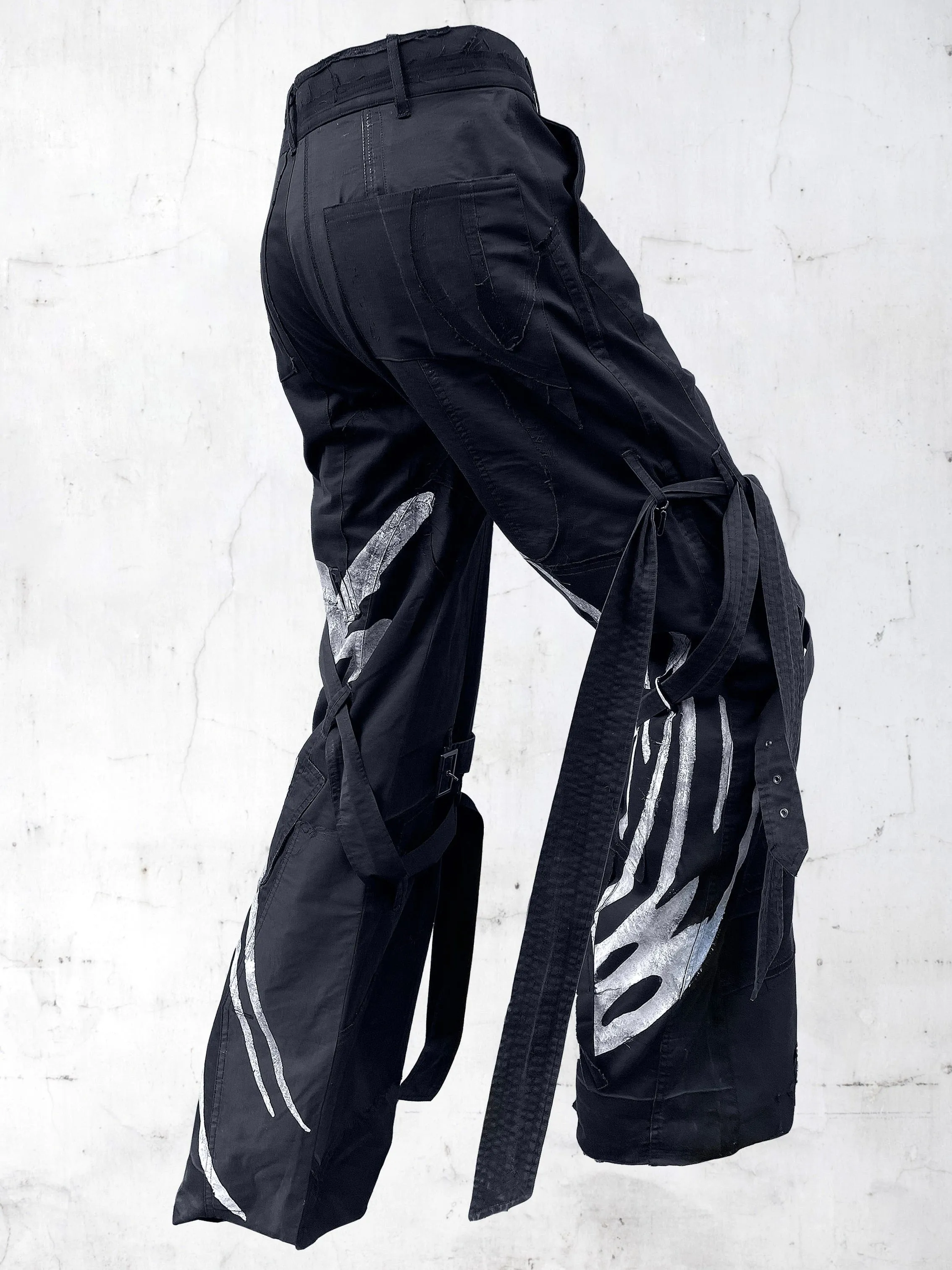 PRINTED SUBMARINE PATCHWORK PANTS BLACK sold by APOC product image thumbnail 2