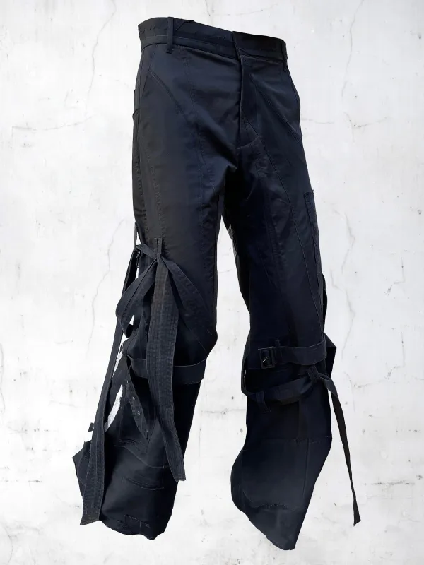 PRINTED SUBMARINE PATCHWORK PANTS BLACK made by APOC