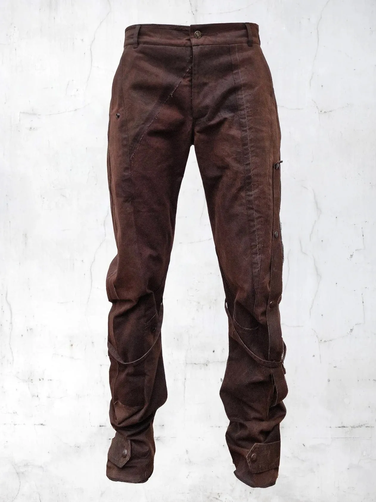 C-SHAPE WAXED PATCHWORK PANTS BROWN sold by APOC product image thumbnail 3