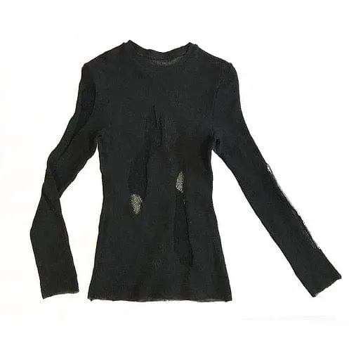 Black Drop Stitch Knit Top sold by APOC product image thumbnail 2