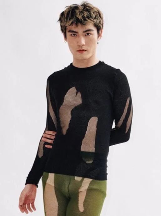 Black Drop Stitch Knit Top sold by APOC product image thumbnail 3