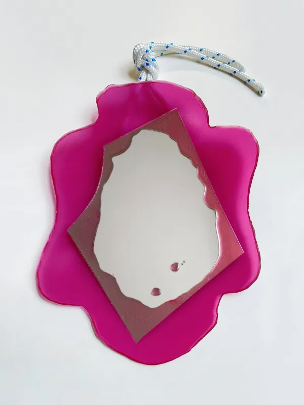 Magenta Small Mirror made by APOC