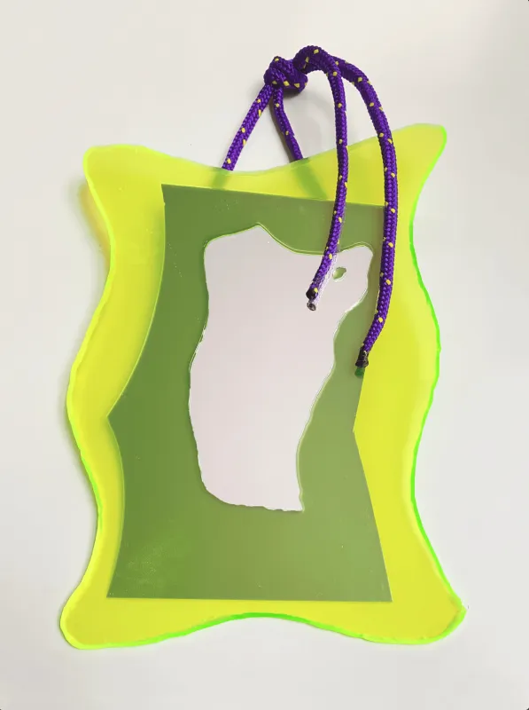 Yellow Medium Mirror made by APOC