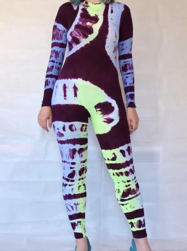 Hand Dyed Catsuit Multicolour made by APOC