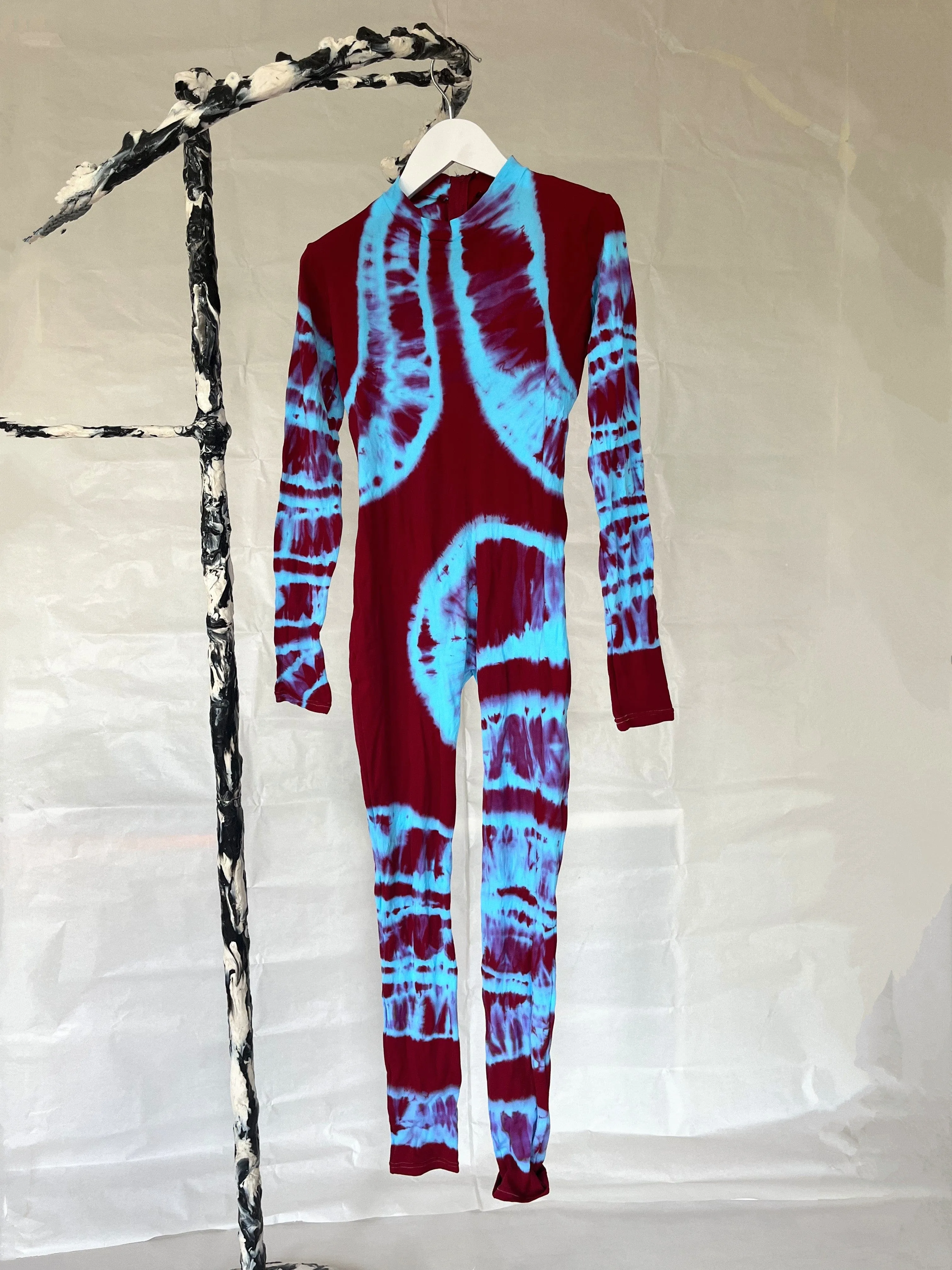 Hand Dyed Catsuit Red Blue sold by APOC product image thumbnail 5
