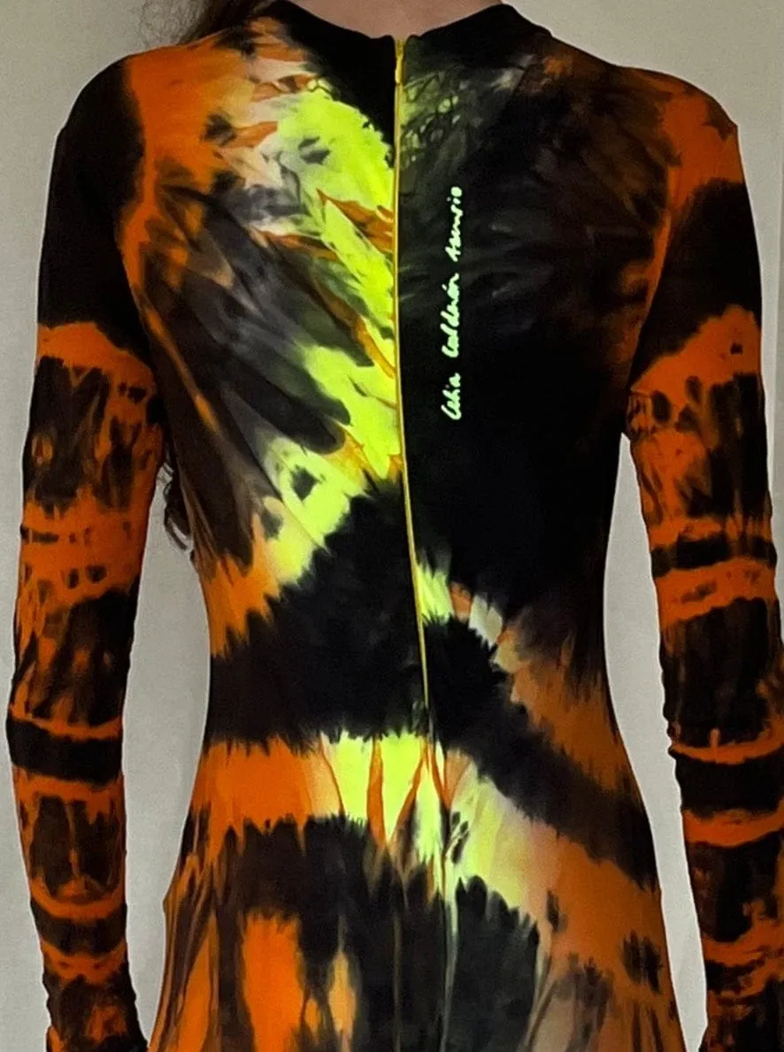 Hand Dyed Catsuit Orange Multicolour sold by APOC product image thumbnail 3