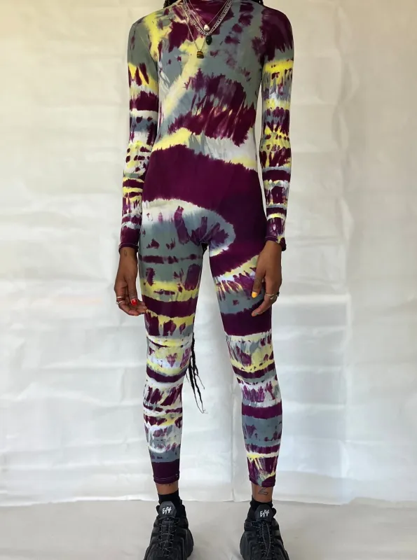 Hand Dyed Catsuit Multicolour made by APOC