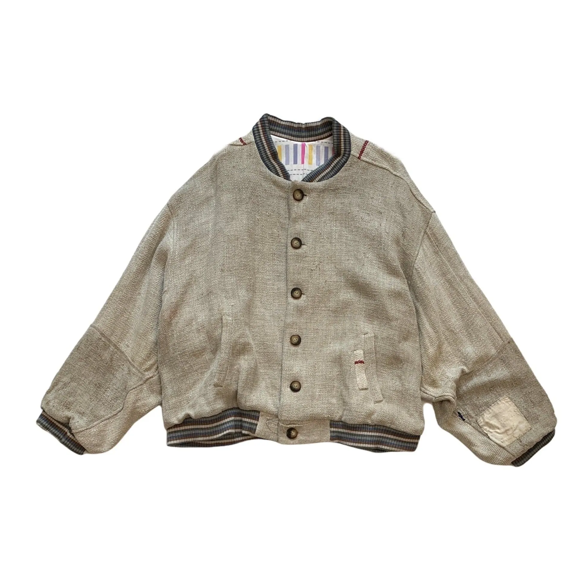 Distressed Oversized Bomber Jacket sold by APOC