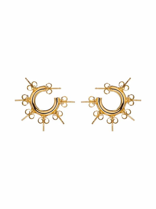 Gold Stud Hoops made by D'heygere