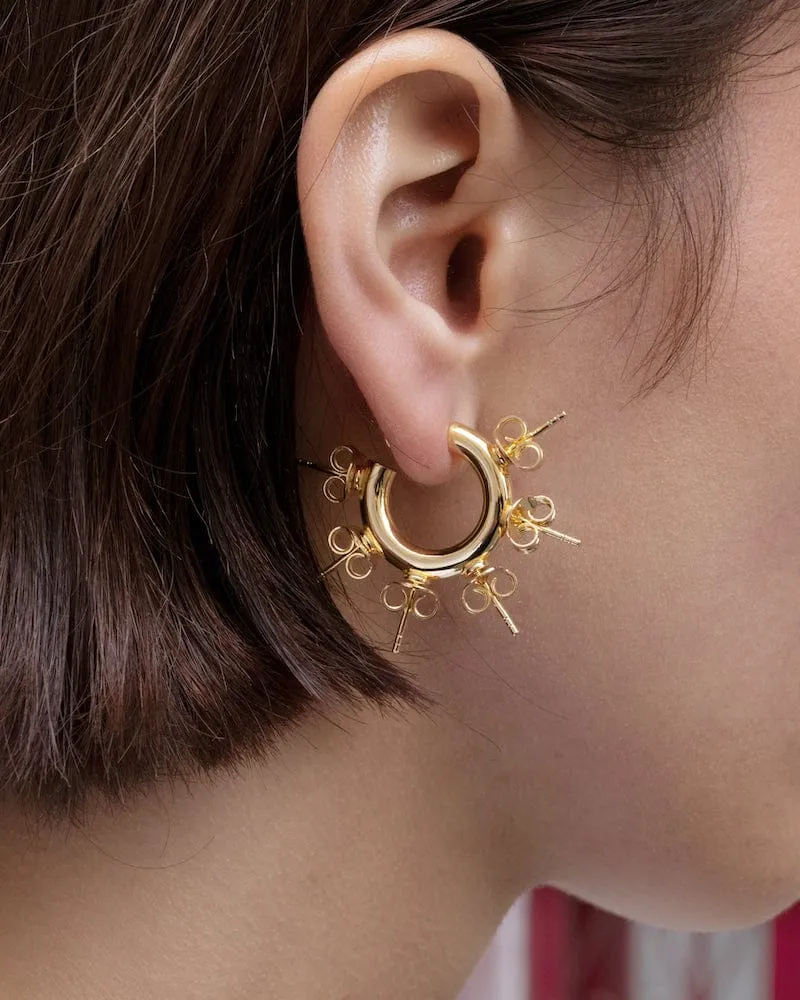 Gold Stud Hoops sold by APOC product image thumbnail 2