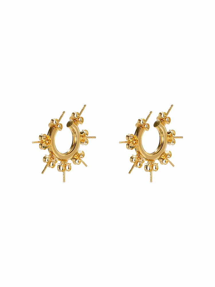 Gold Stud Hoops sold by APOC product image thumbnail 4