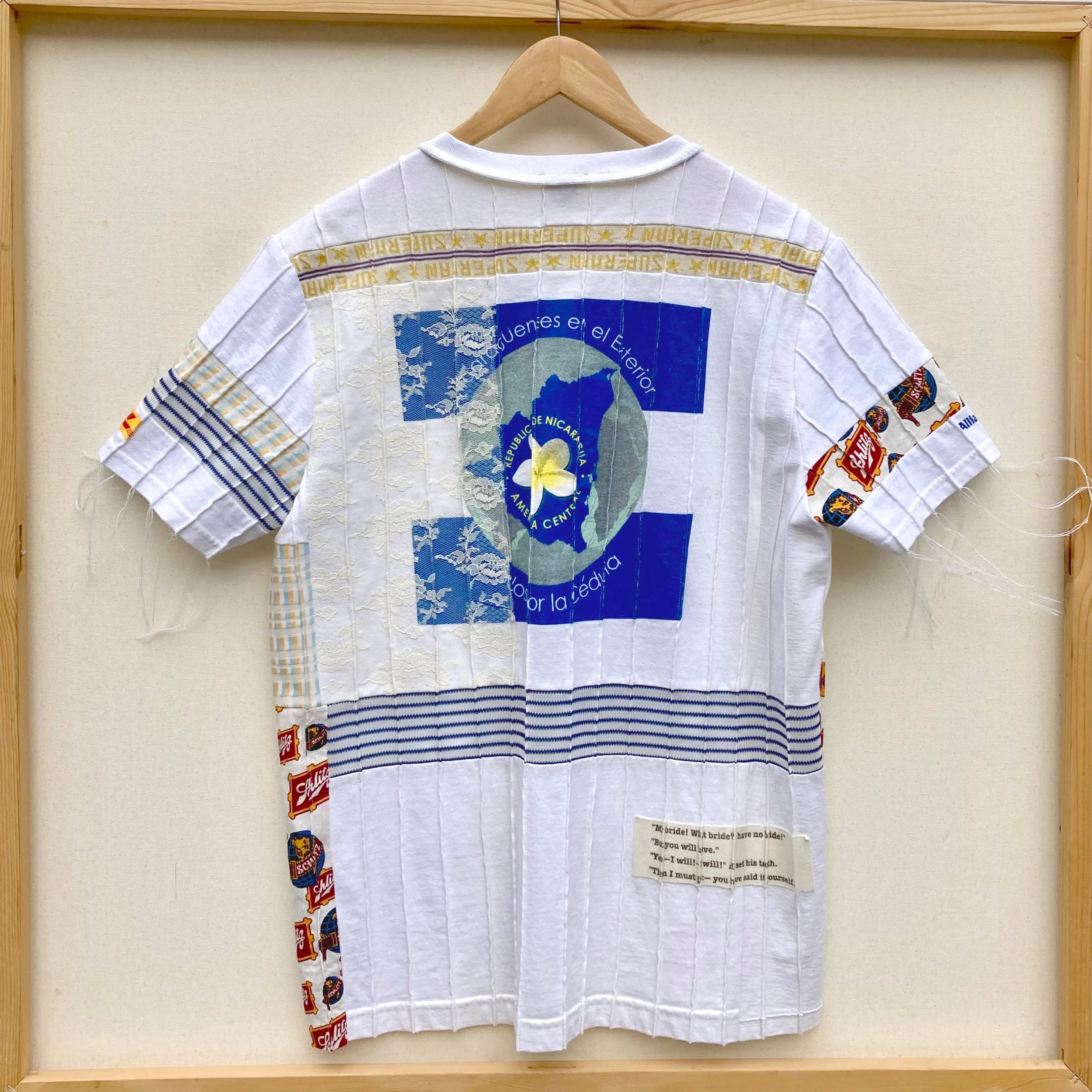 Pin-tuck Patchwork Shirts (White) sold by APOC product image thumbnail 2
