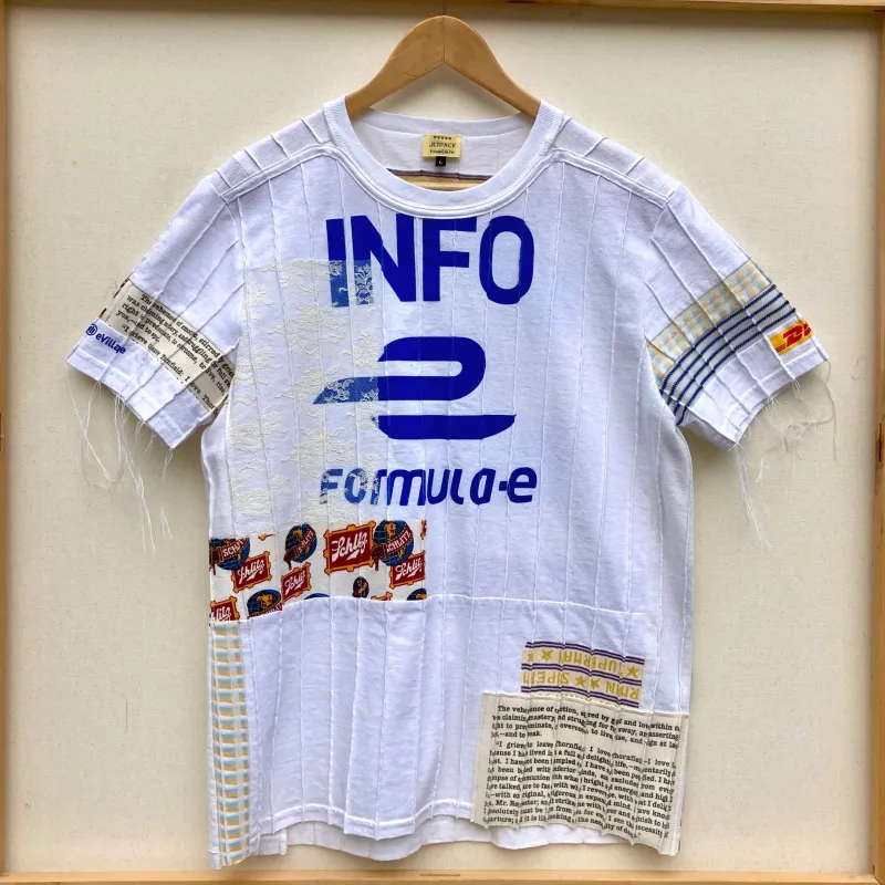 Pin-tuck Patchwork Shirts (White) made by APOC