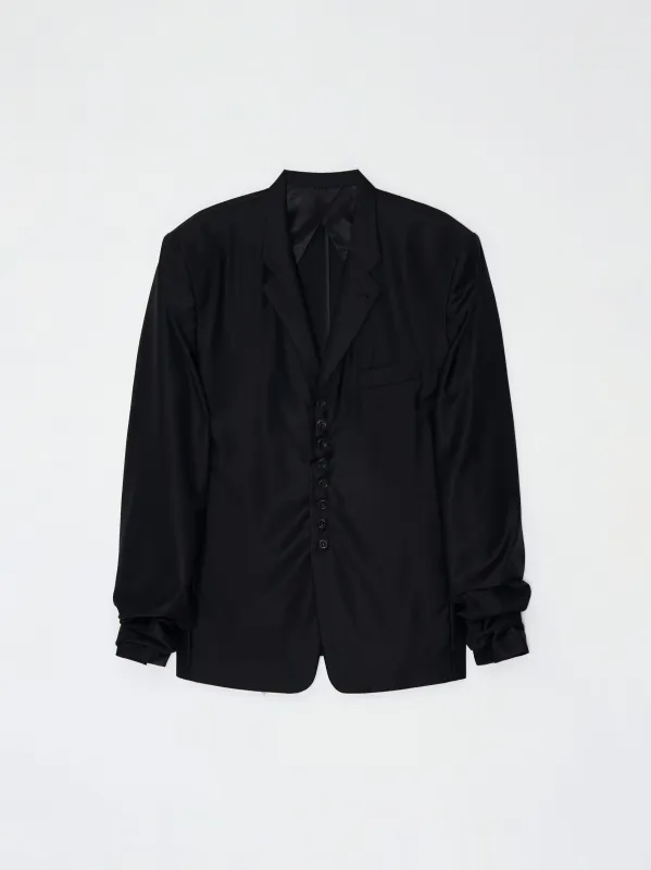 Glitched Sleeve Tailored Jacket 001 _ Black made by APOC