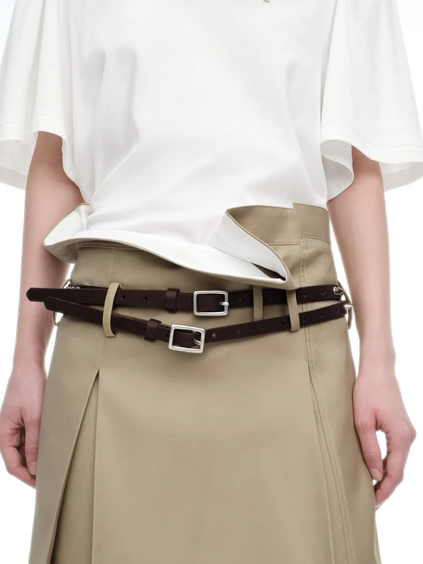 Brown Split Stud Leather Belt sold by APOC product image thumbnail 3