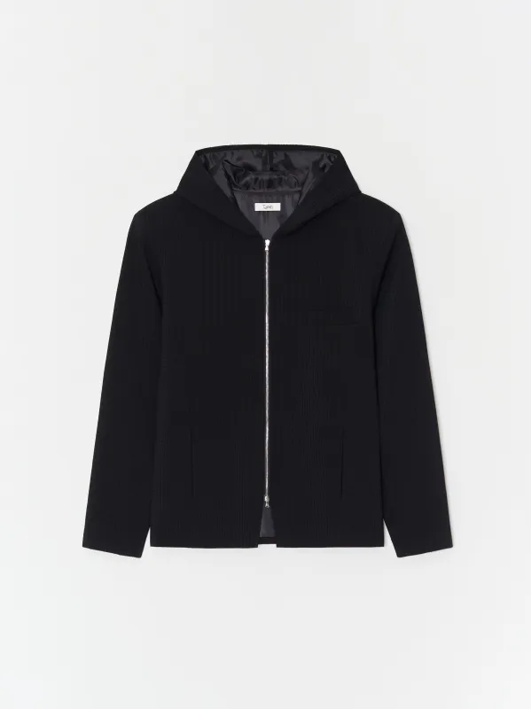 Tailored Hooded Jacket 001 _ Black made by APOC
