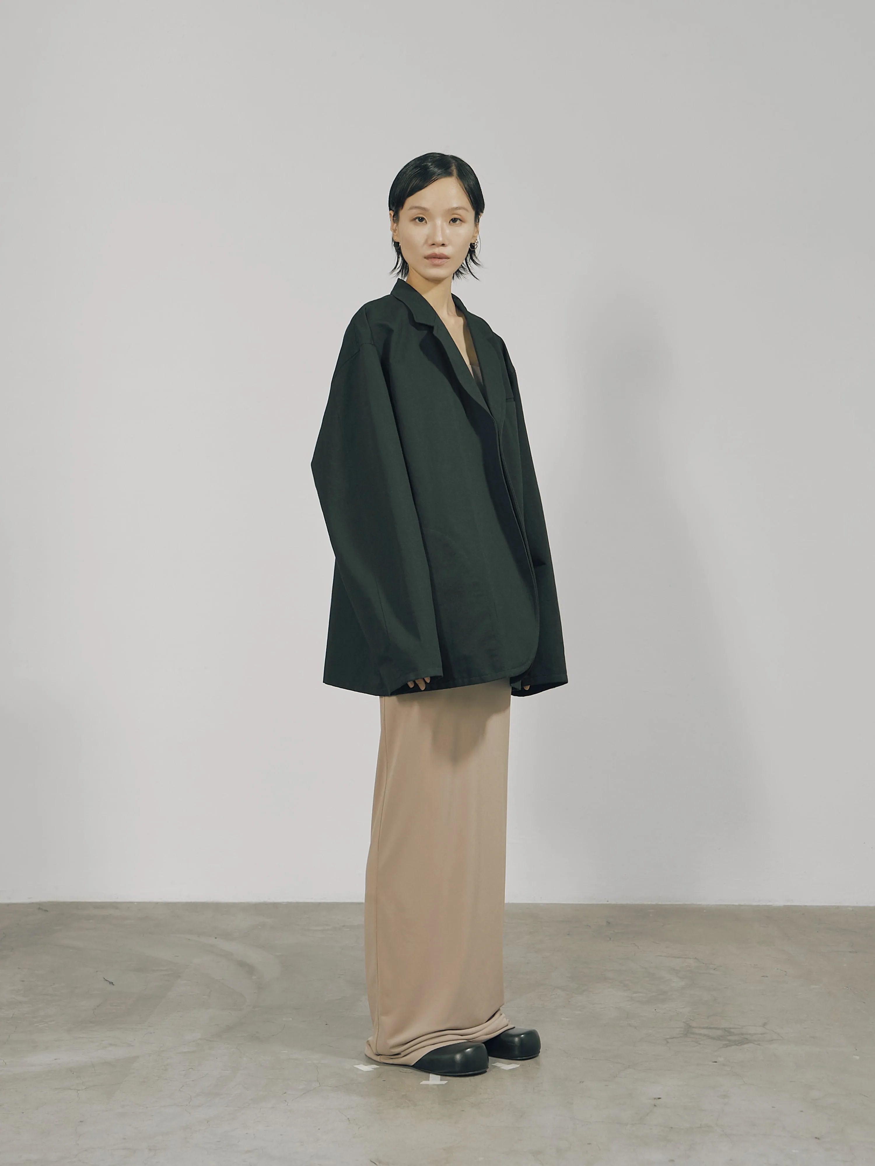 Black Cotton Twill Snap-Front Jacket sold by APOC product image thumbnail 4