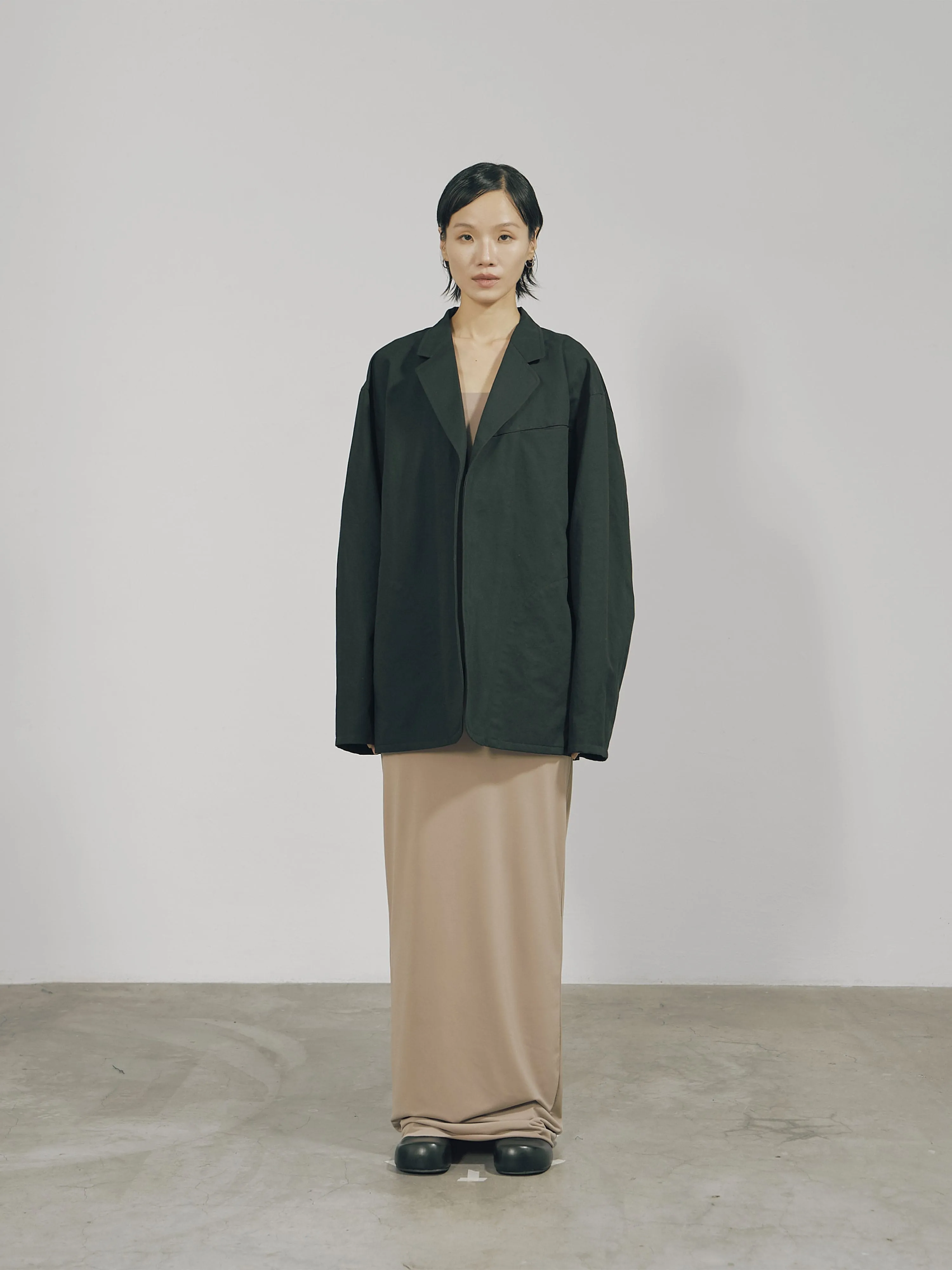 Black Cotton Twill Snap-Front Jacket sold by APOC product image thumbnail 5