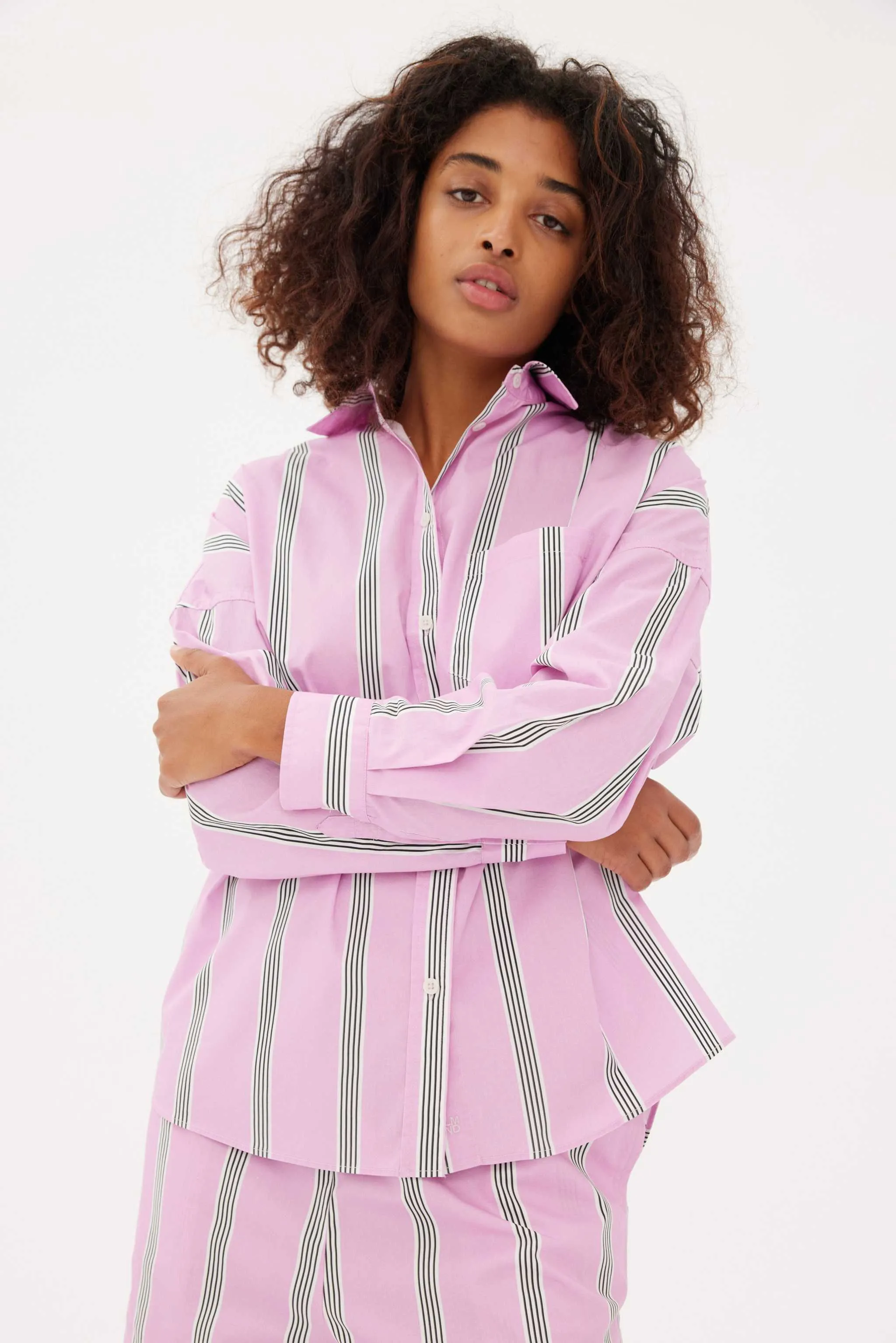 Chiara Shorts - Striped Pink/White/Black sold by LMND product image thumbnail 5