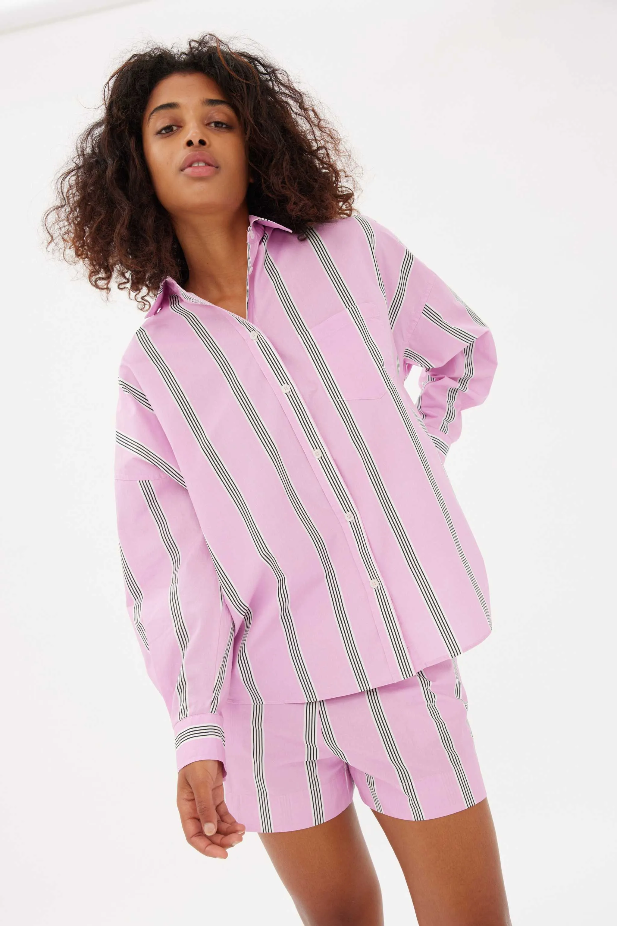 Chiara Shorts - Striped Pink/White/Black sold by LMND product image thumbnail 4