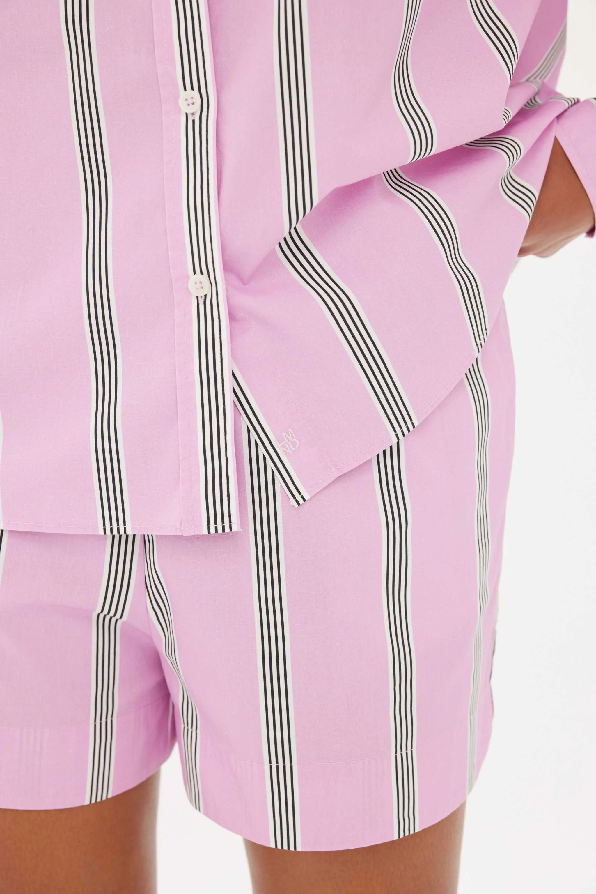 Chiara Shorts - Striped Pink/White/Black sold by LMND product image thumbnail 3