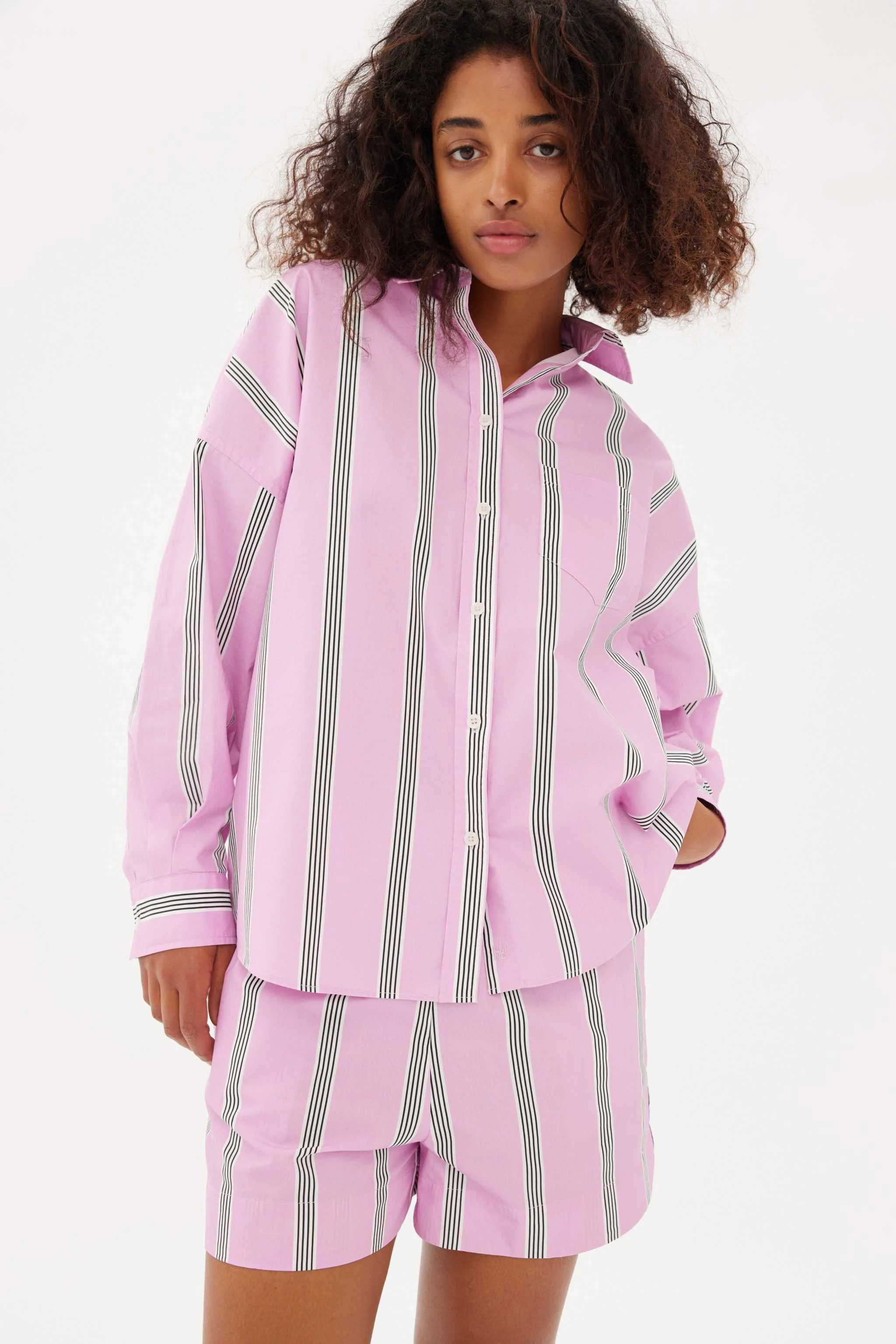 Chiara Shorts - Striped Pink/White/Black sold by LMND product image thumbnail 2