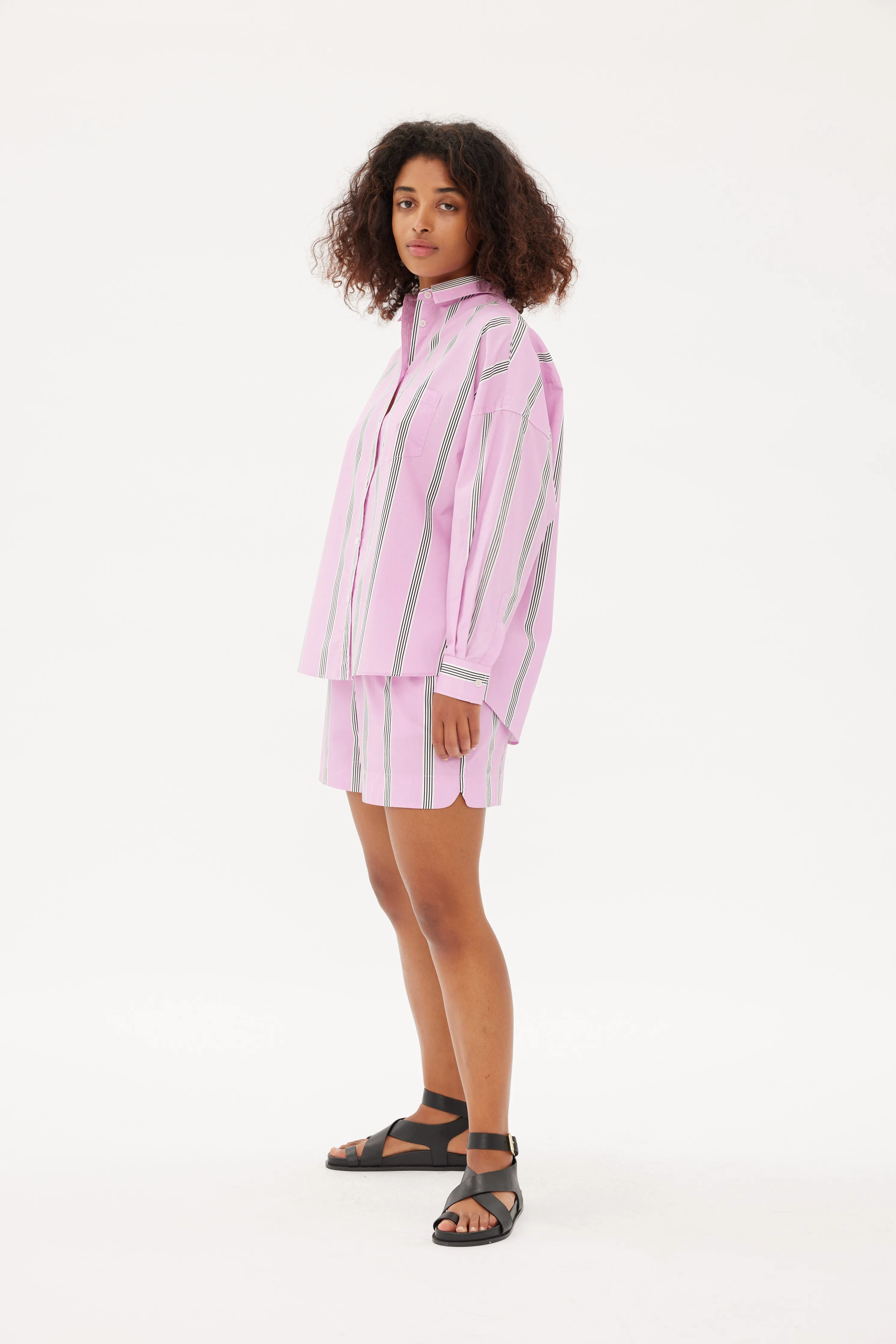 Chiara Shirt Stripe Classic - Pink/White/Black sold by LMND product image thumbnail 5