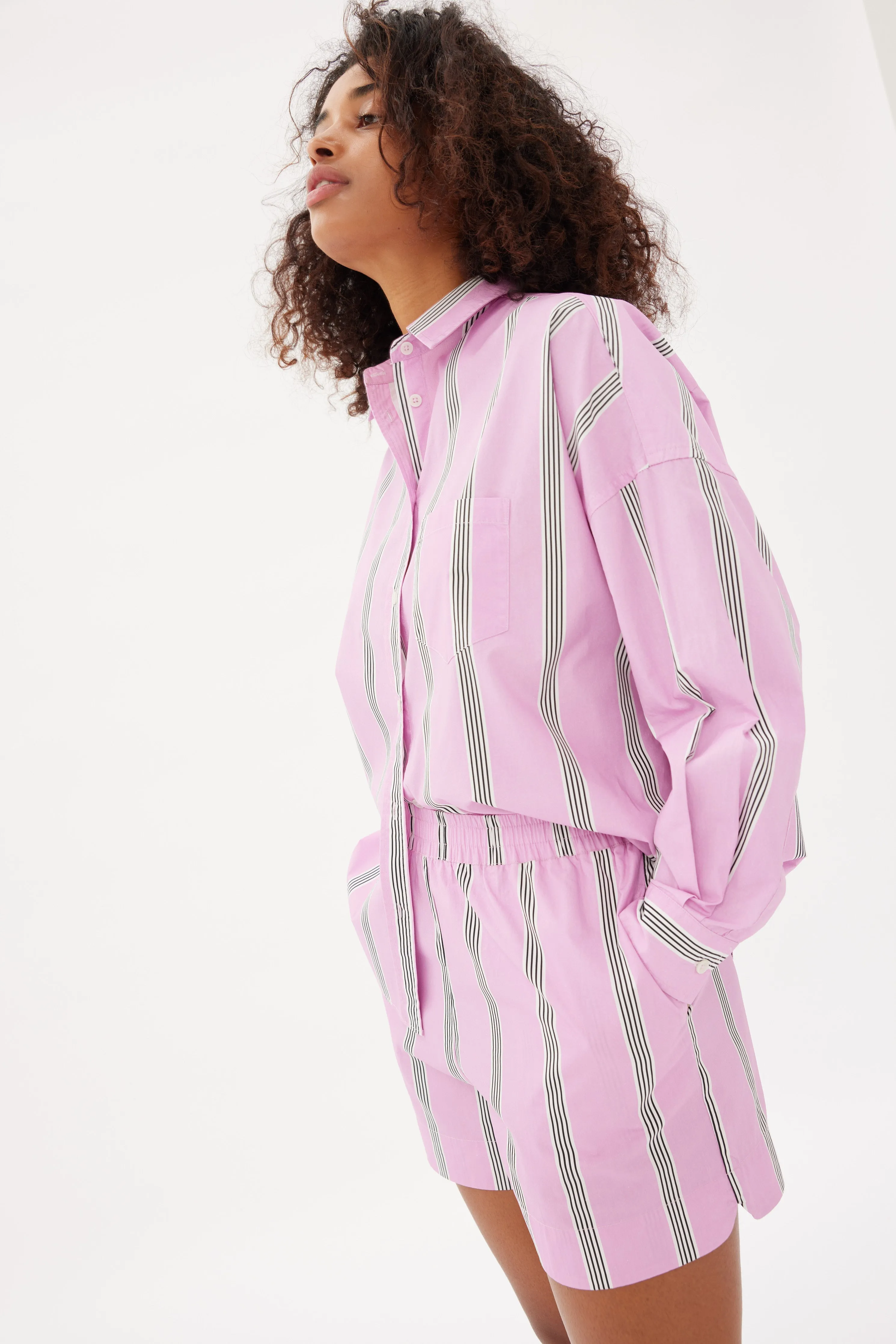 Chiara Shirt Stripe Classic - Pink/White/Black sold by LMND product image thumbnail 2