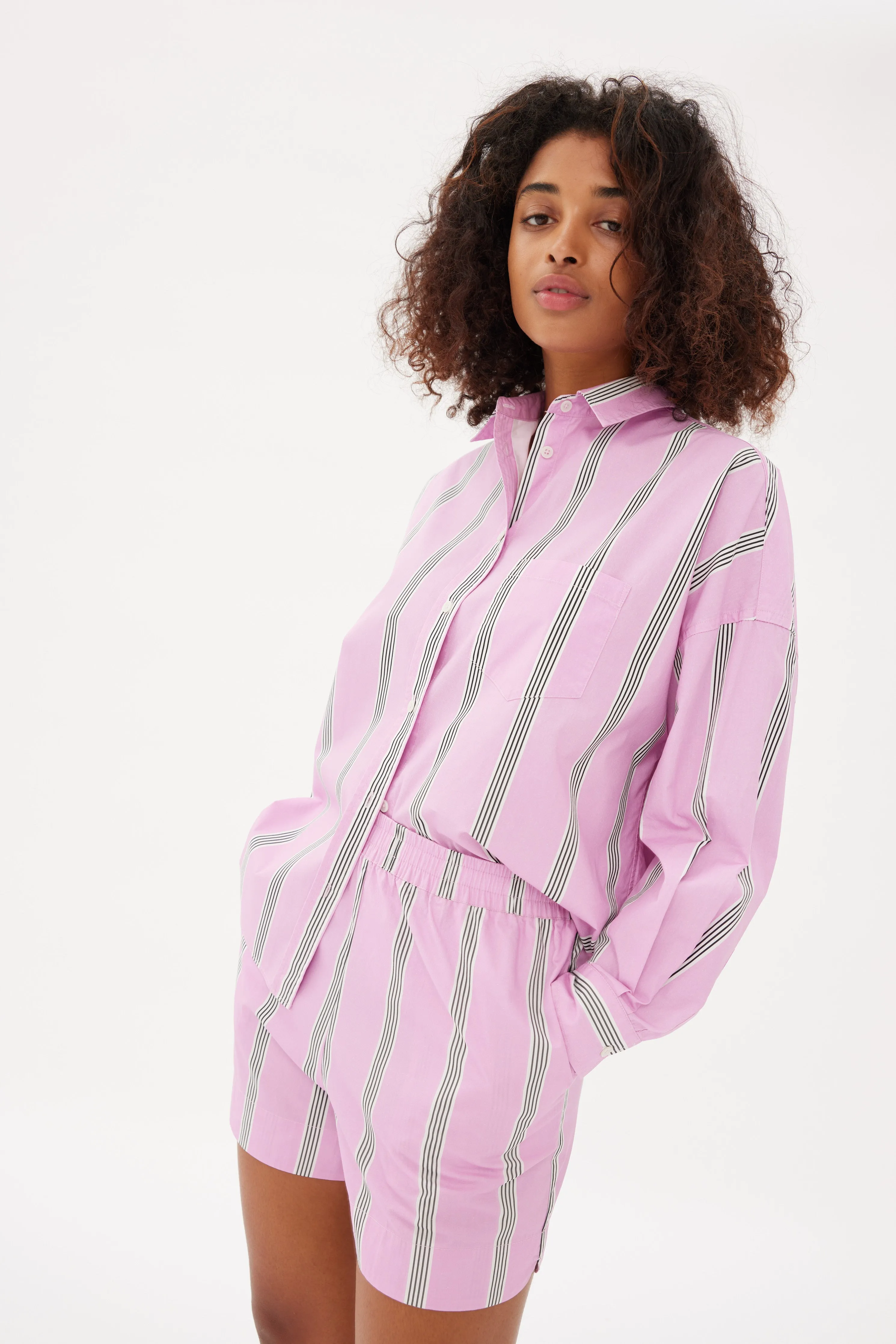Chiara Shirt Stripe Classic - Pink/White/Black sold by LMND product image thumbnail 3