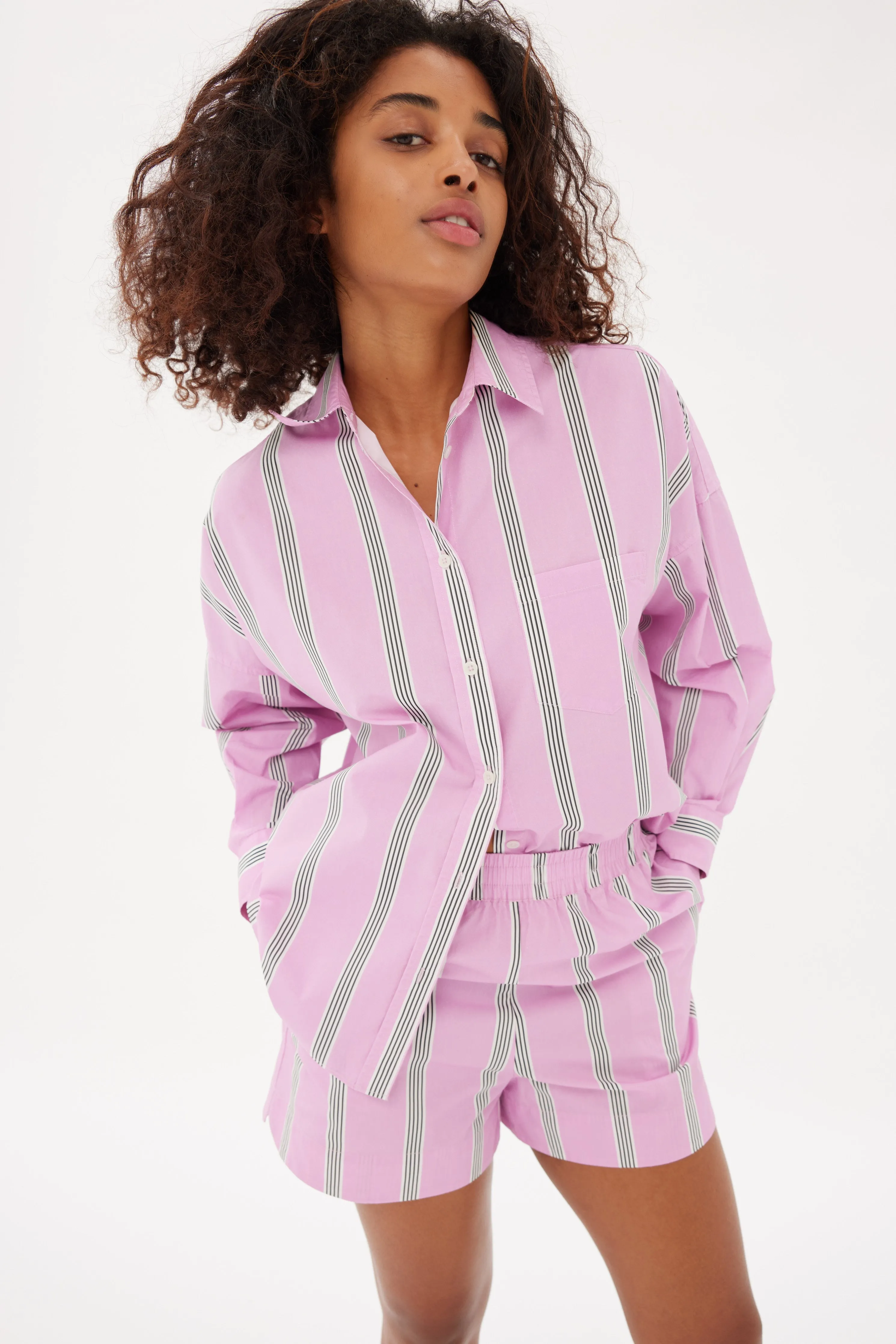 Chiara Shirt Stripe Classic - Pink/White/Black sold by LMND product image thumbnail 4