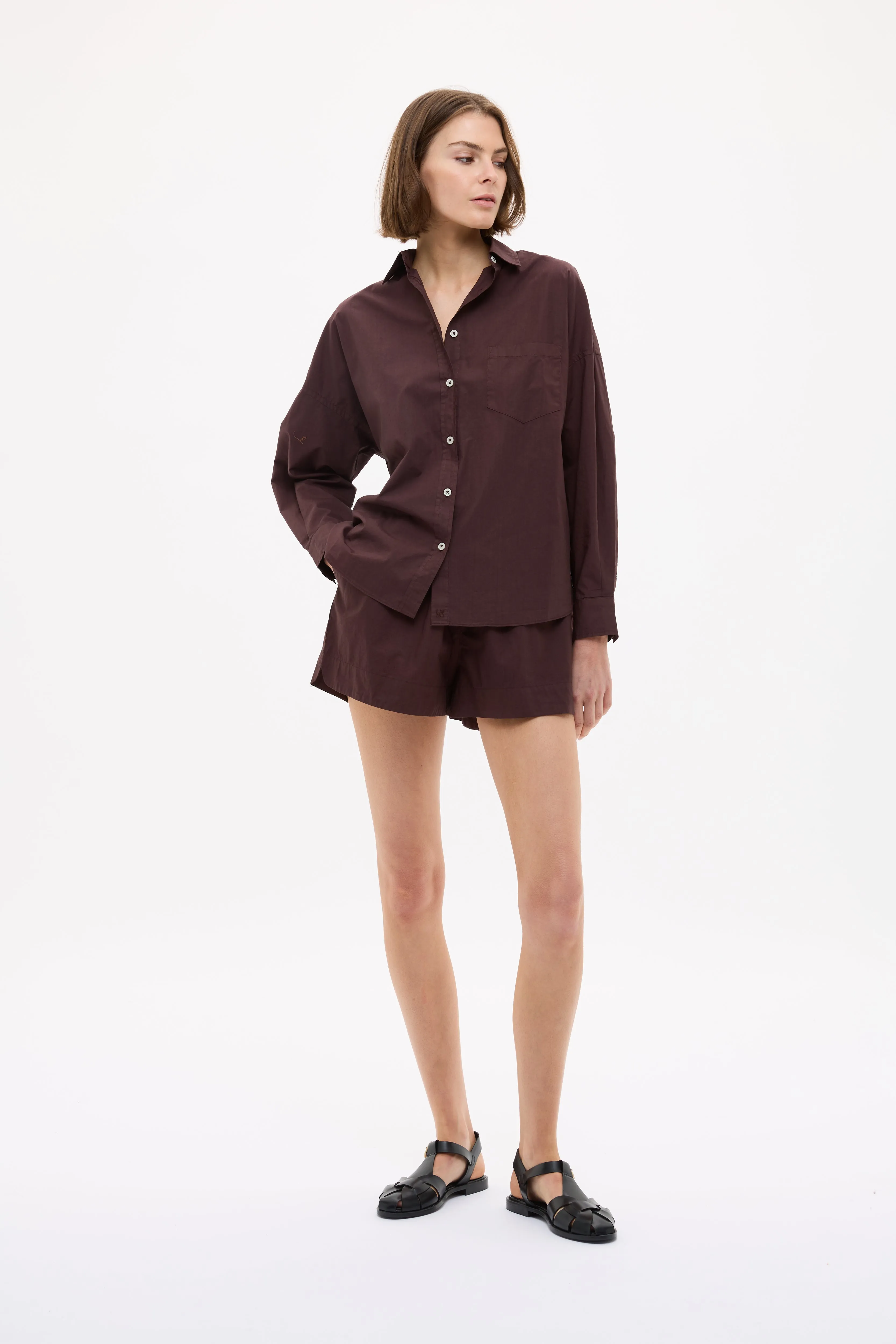 Chiara Long Sleeve Shirt Classic - Chocolate sold by LMND product image thumbnail 3