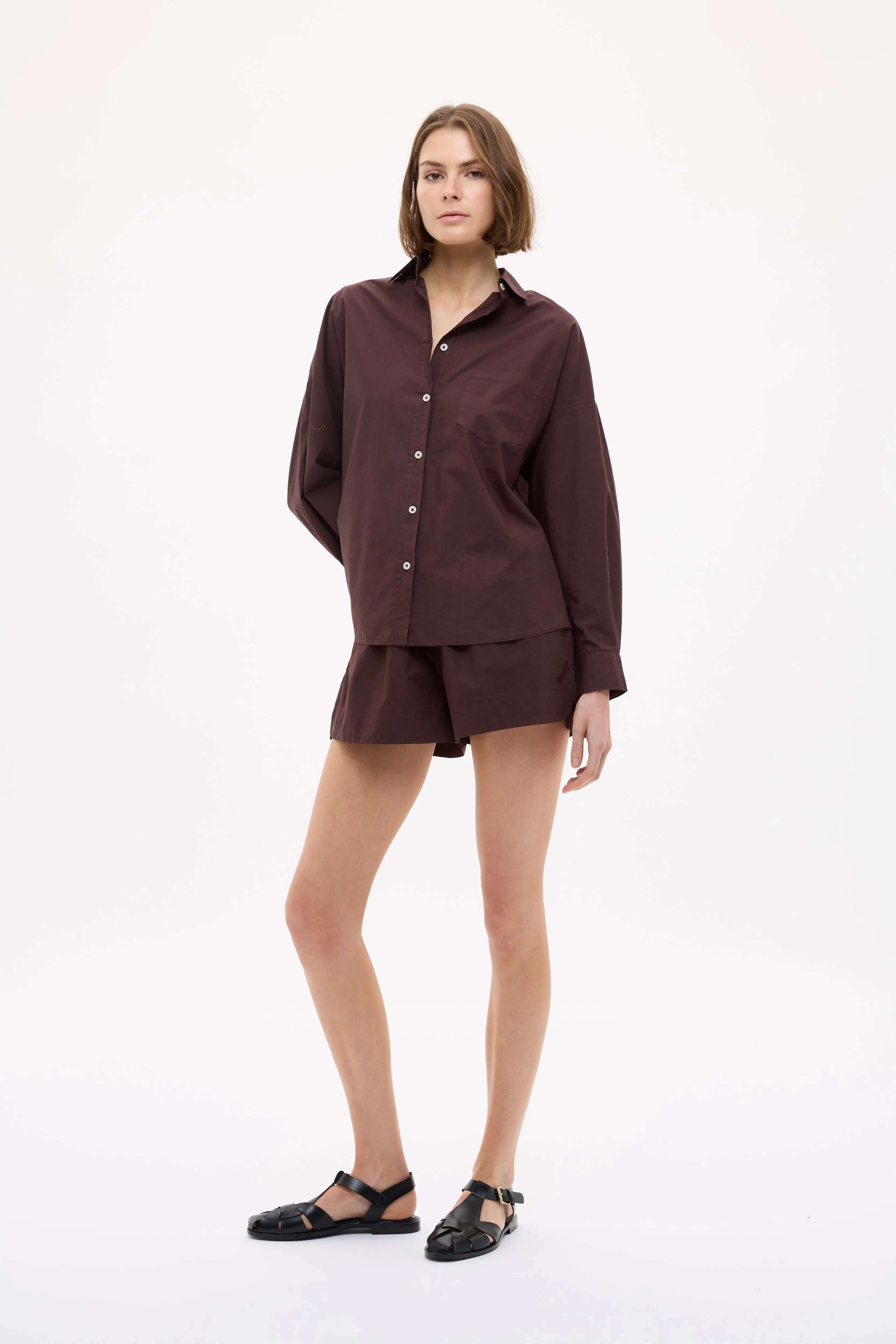 Chiara Long Sleeve Shirt Classic - Chocolate sold by LMND product image thumbnail 5