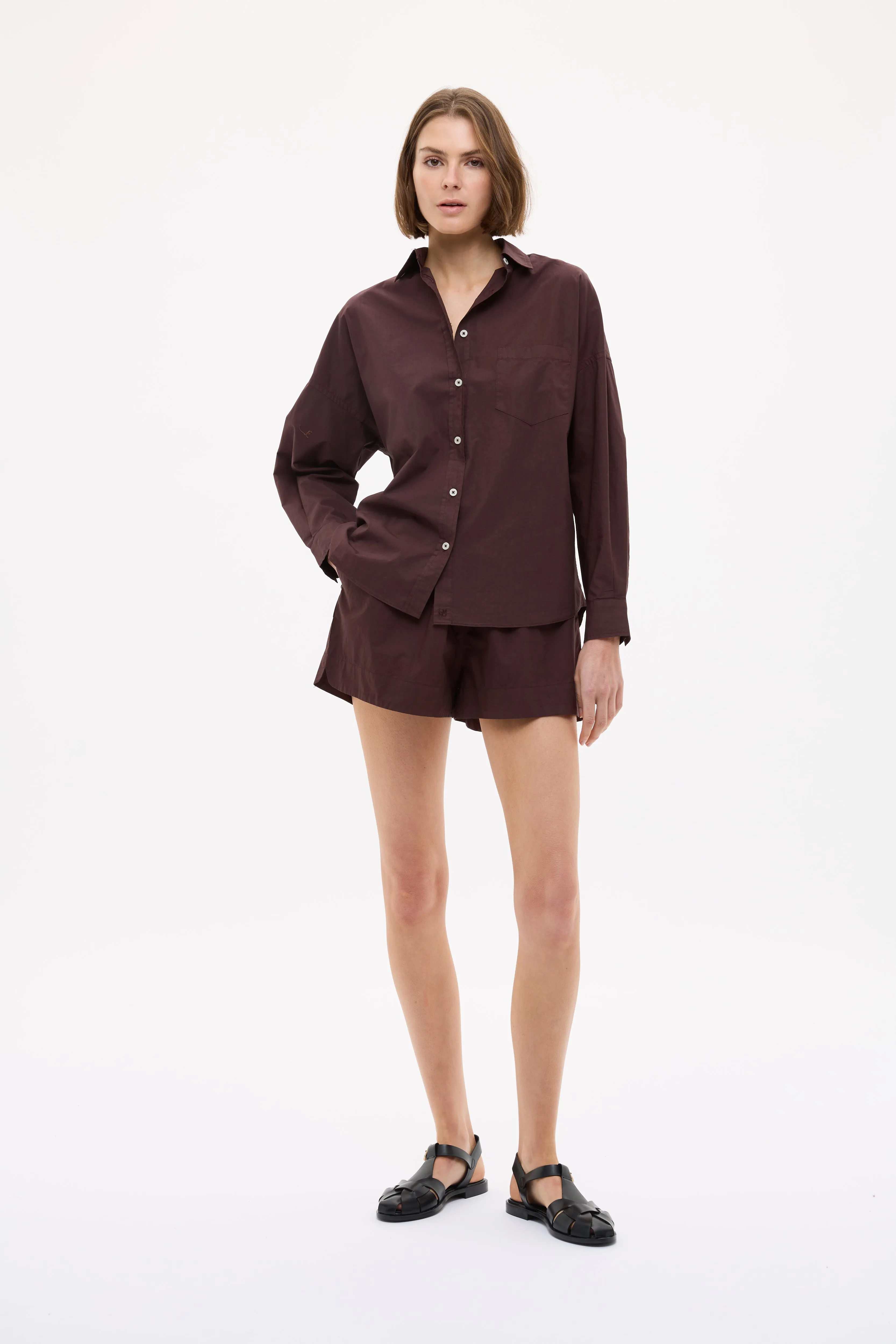 Chiara Long Sleeve Shirt Classic - Chocolate sold by LMND product image thumbnail 2