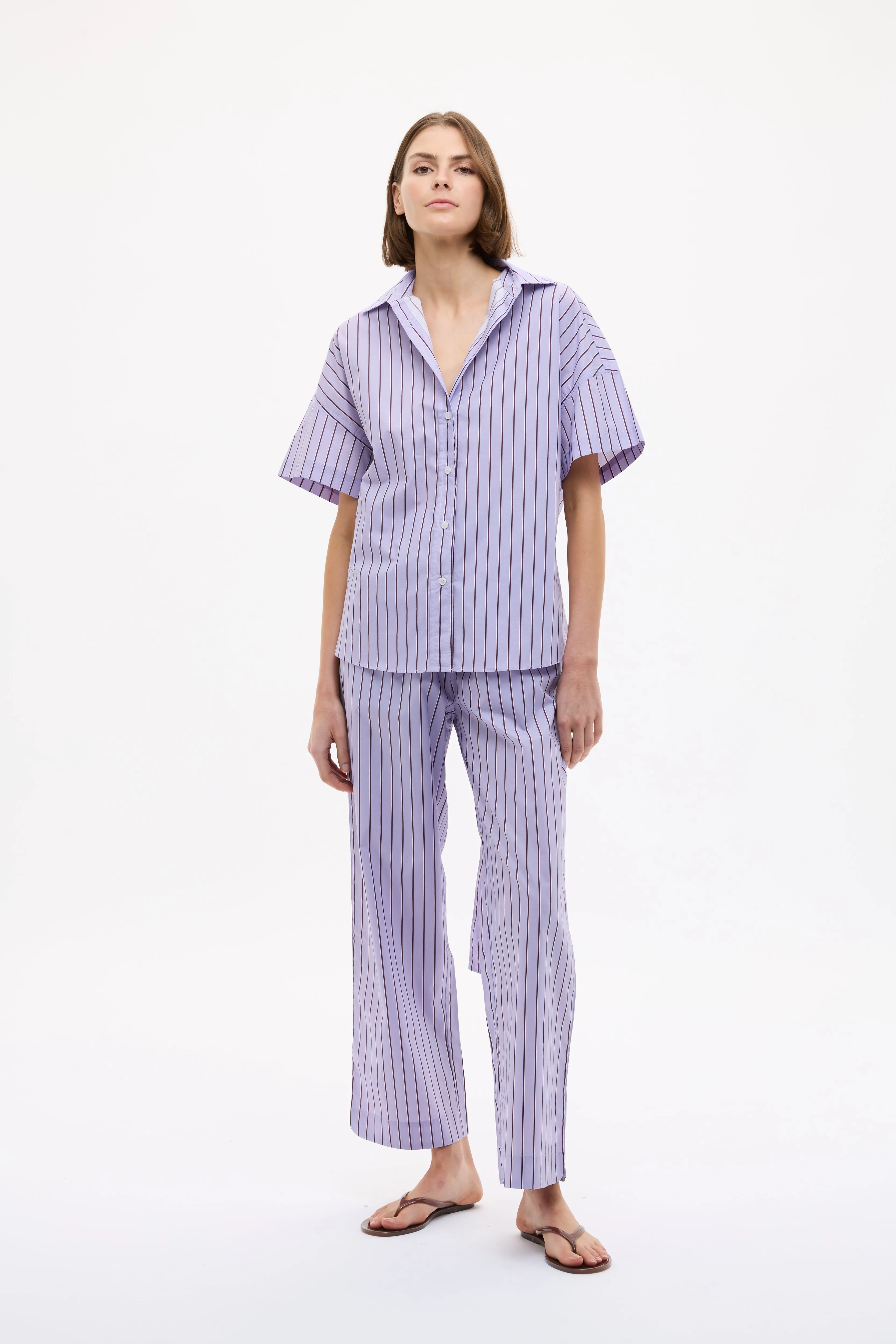 Bahia Pants Stripe - Pastel Lilac/Fig/Natural sold by LMND product image thumbnail 2