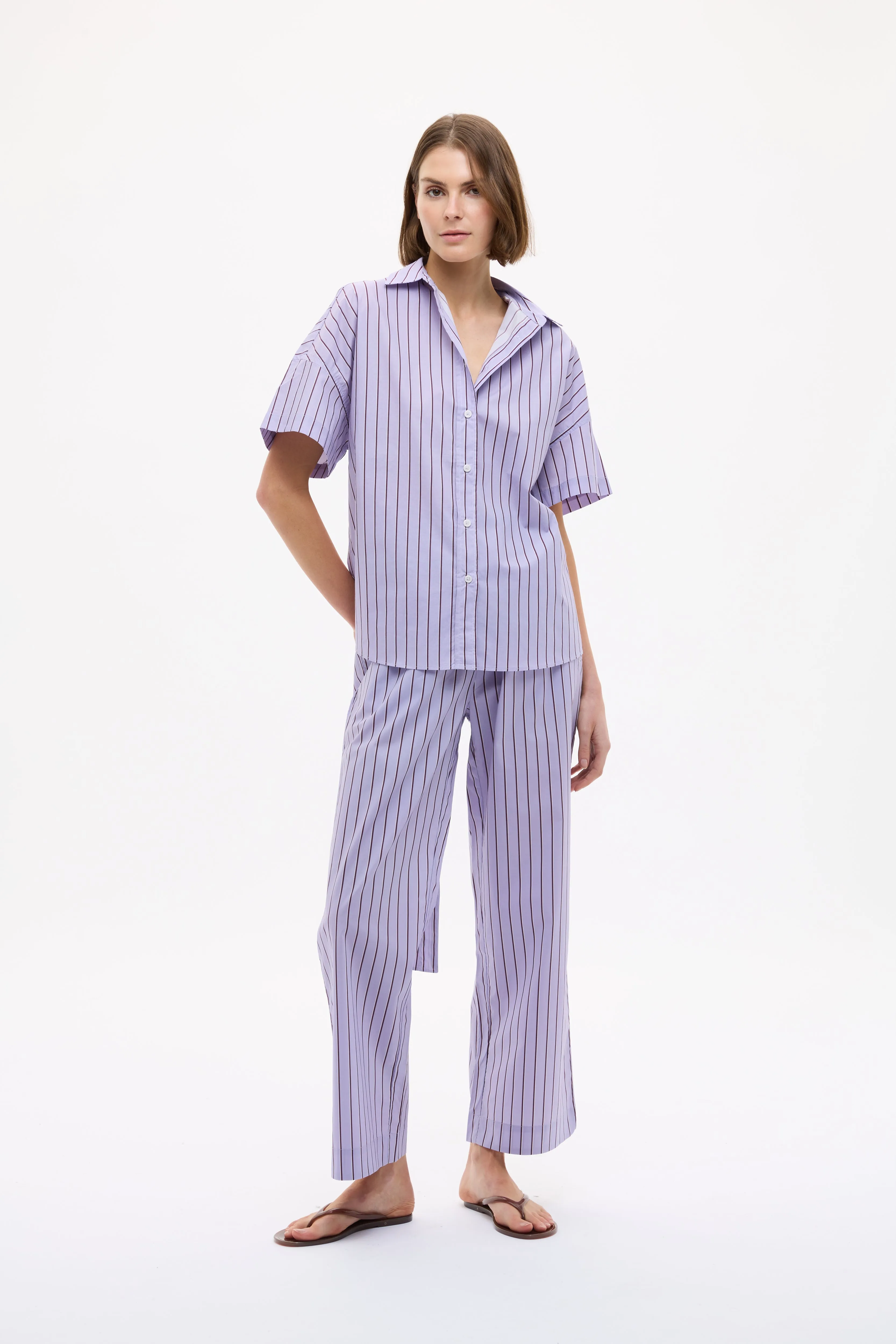 Bahia Pants Stripe - Pastel Lilac/Fig/Natural sold by LMND product image thumbnail 3