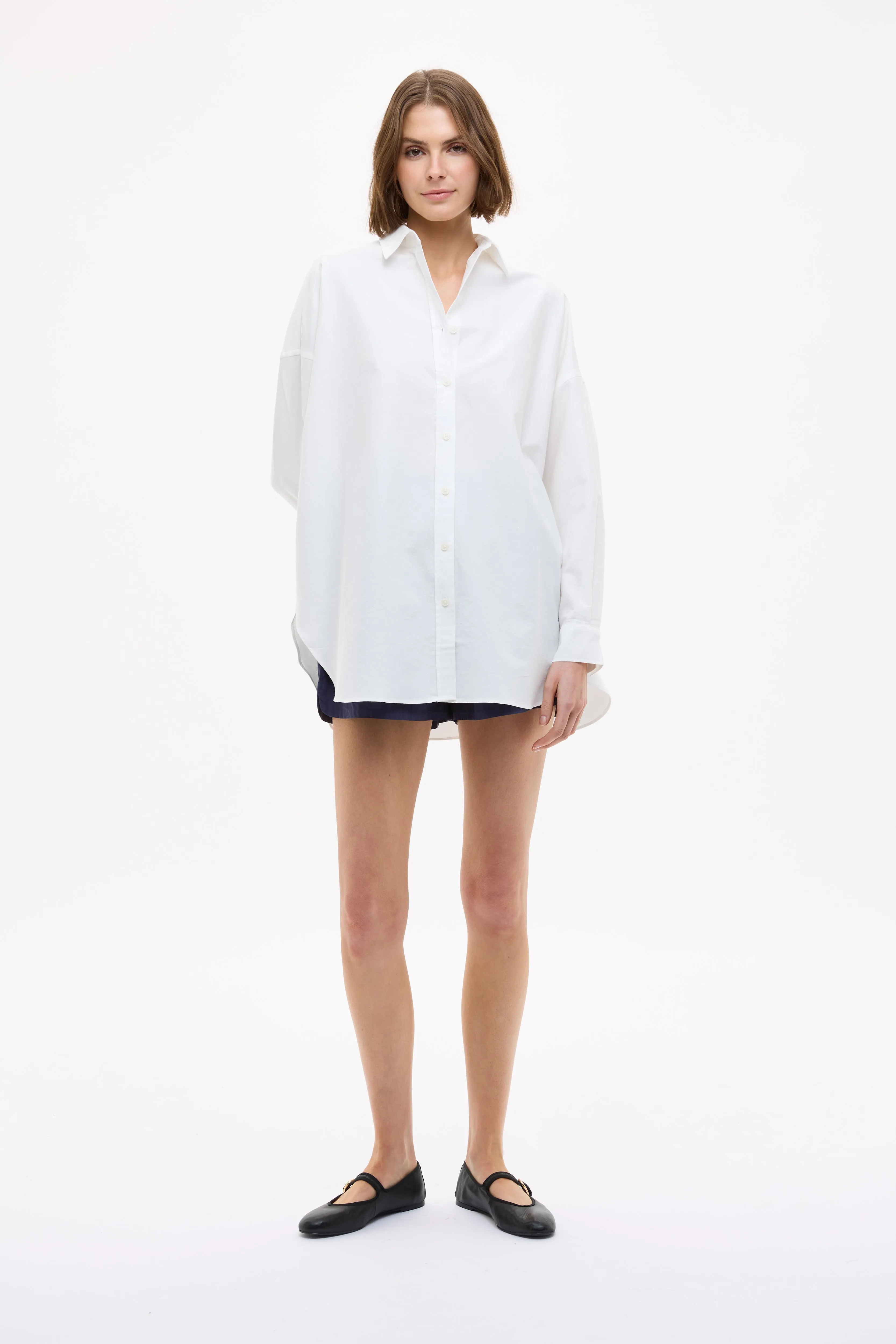 Mara Oversized Long Sleeve Shirt - White sold by LMND product image thumbnail 3