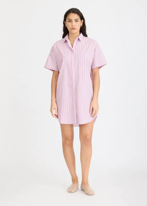 Chiara Mini Dress Multi Stripe - Voila/True Red/Cherry made by LMND