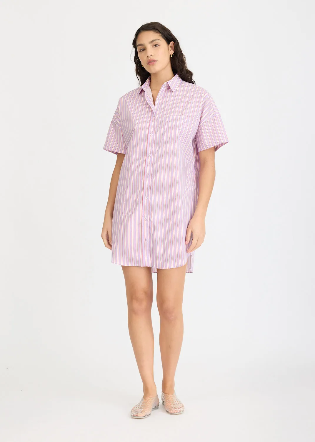 Chiara Mini Dress Multi Stripe - Voila/True Red/Cherry sold by LMND product image thumbnail 2
