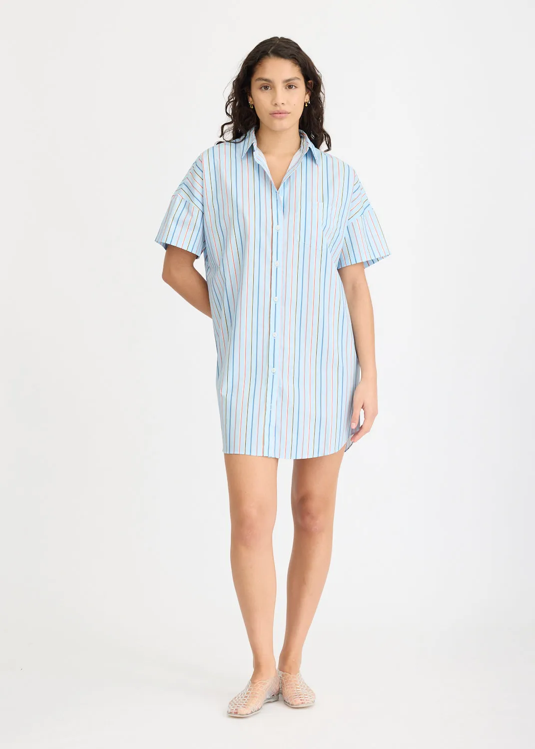 Chiara Mini Dress Multi Stripe - Tutti Frutti sold by LMND product image thumbnail 2