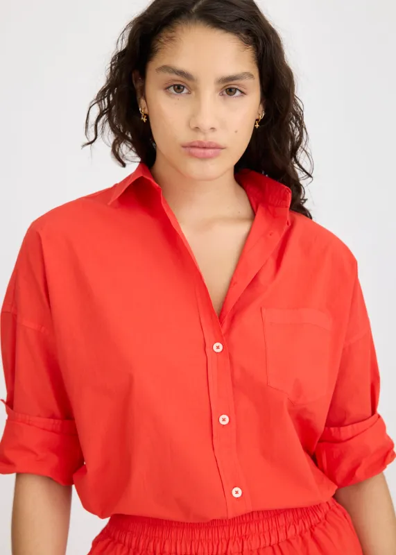 Chiara Long Sleeve Shirt - Classic - True Red made by LMND