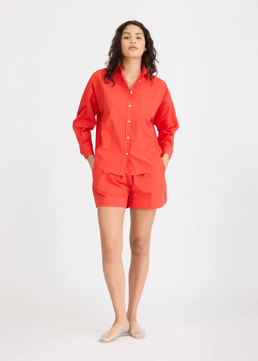 Chiara Long Sleeve Shirt - Classic - True Red sold by LMND product image thumbnail 4