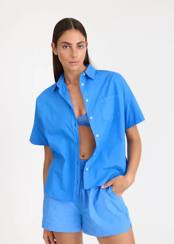 Chiara Short Sleeve Shirt - Ink Blue made by LMND