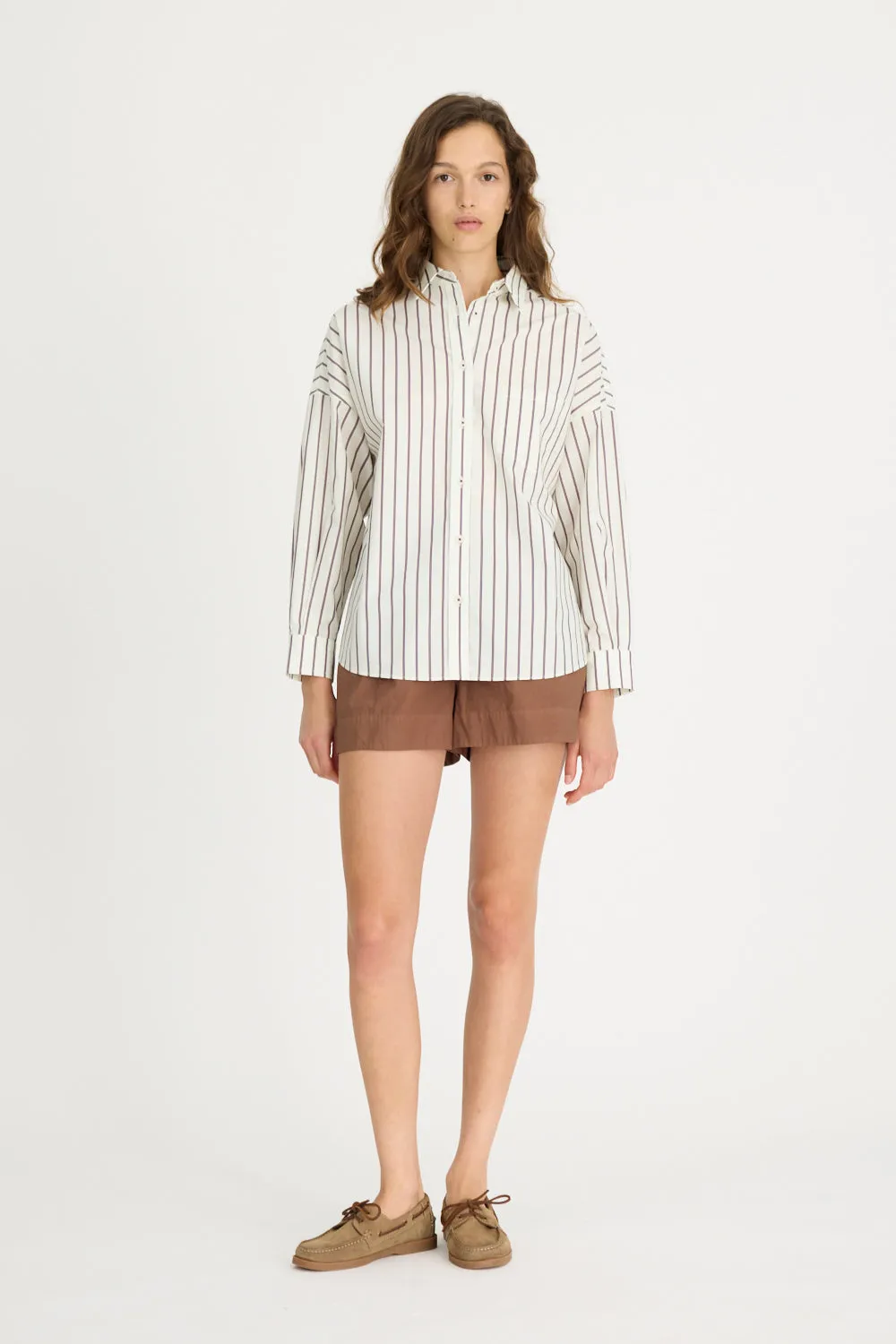 Chiara Long Sleeve Shirt Stripes - Vanilla Stripes sold by LMND product image thumbnail 5