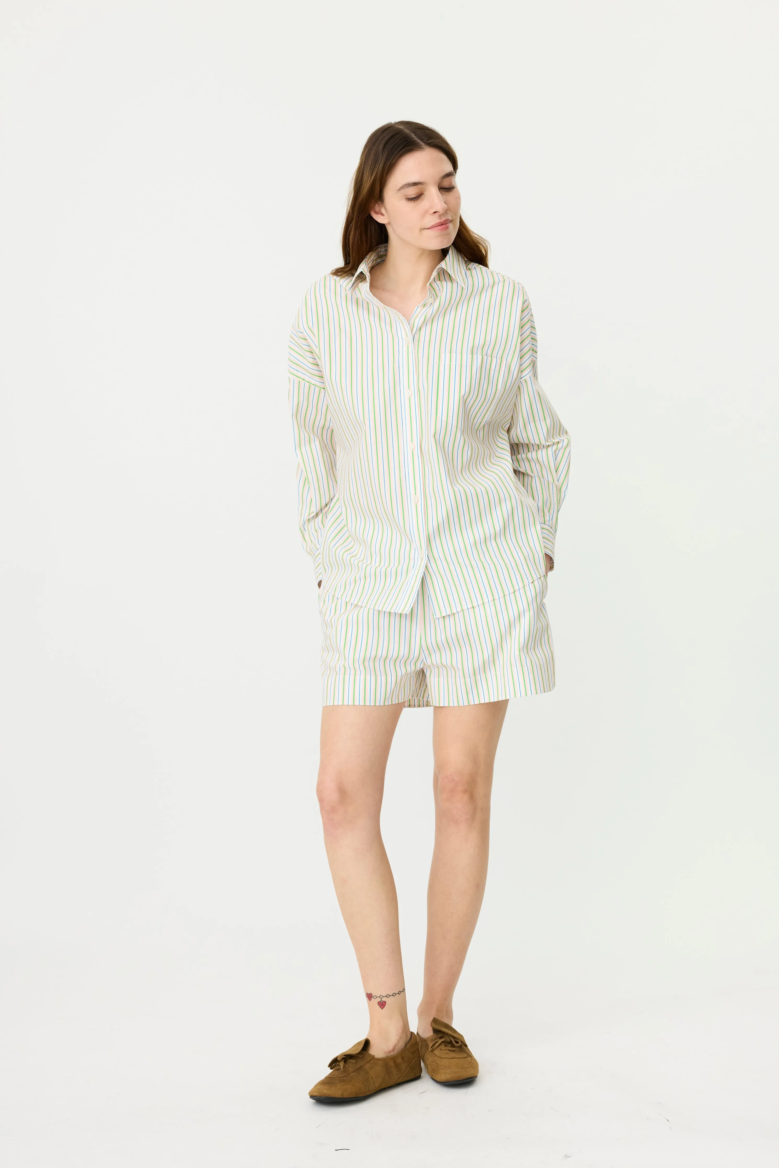 Chiara Long Sleeve Shirt Multi Stripe - Pink Sorbet Multi Stripe sold by LMND product image thumbnail 4