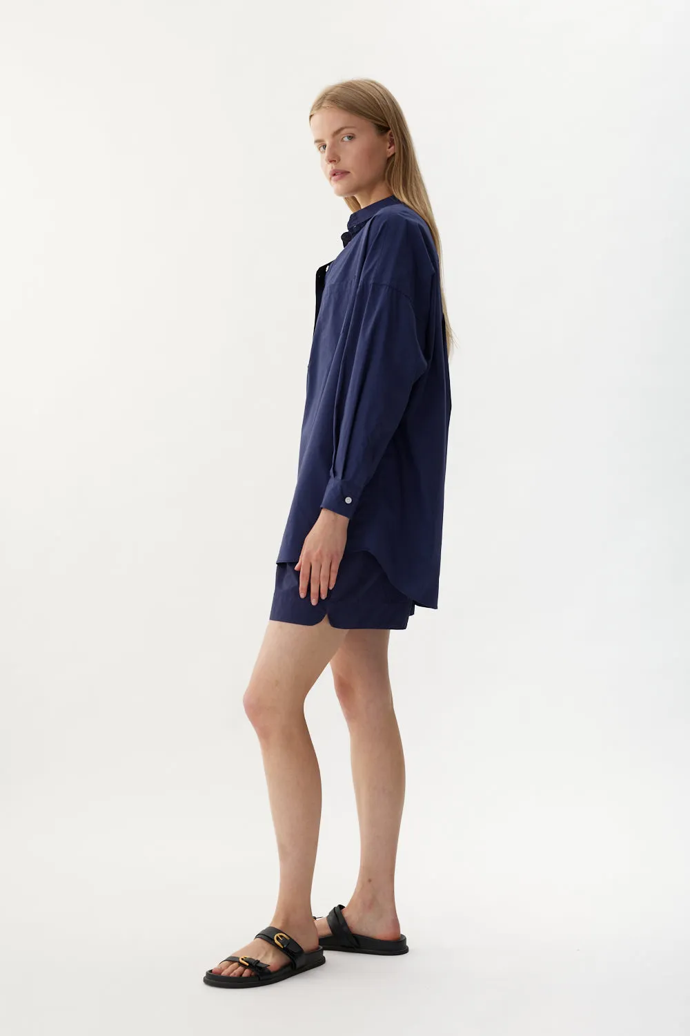 Chiara Half Placket Shirt - Navy sold by LMND product image thumbnail 3