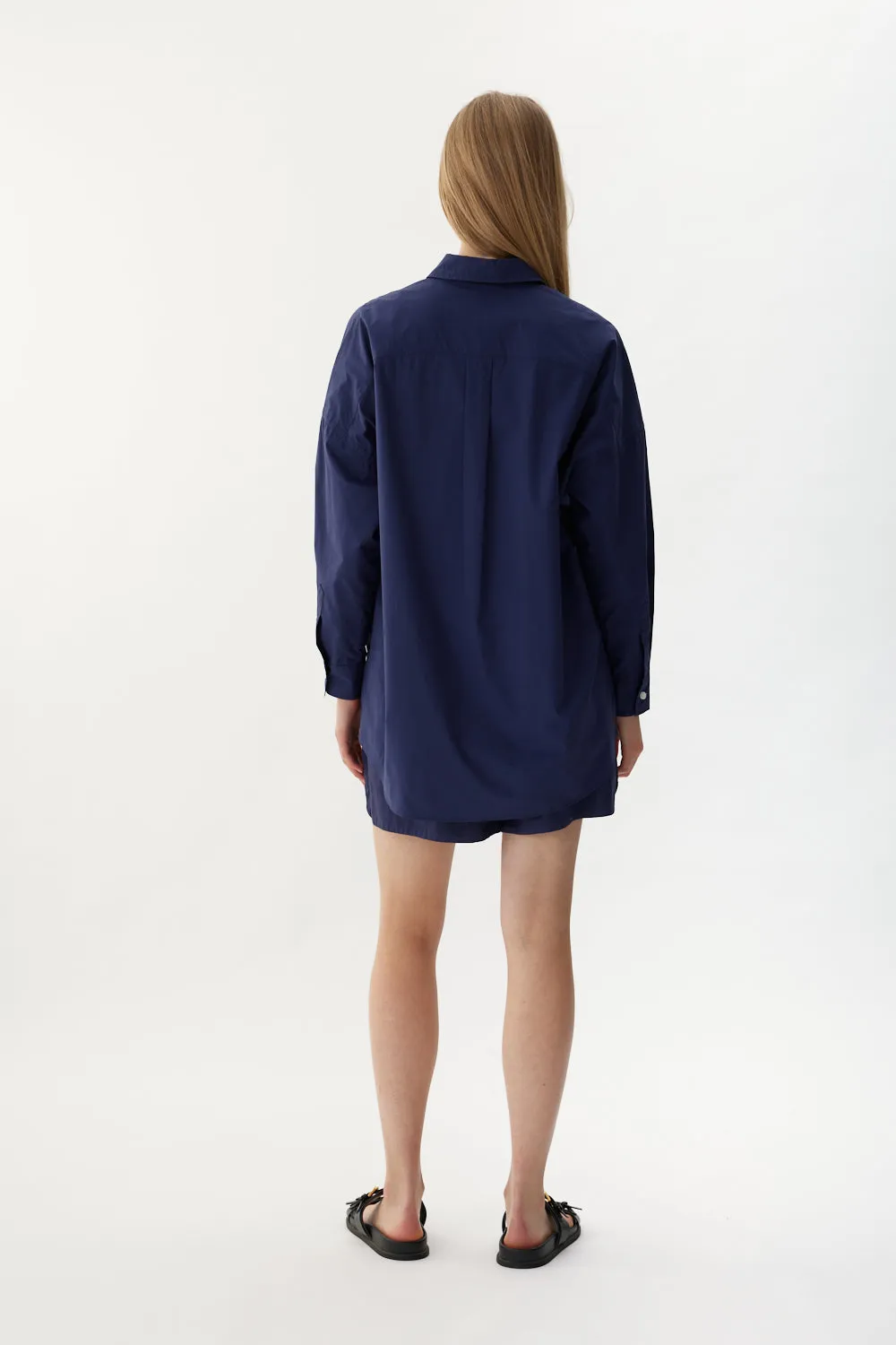 Chiara Half Placket Shirt - Navy sold by LMND product image thumbnail 2