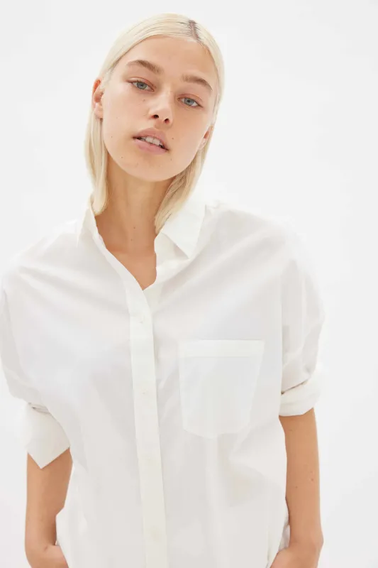 Chiara Long Sleeve Shirt - Classic - White made by LMND
