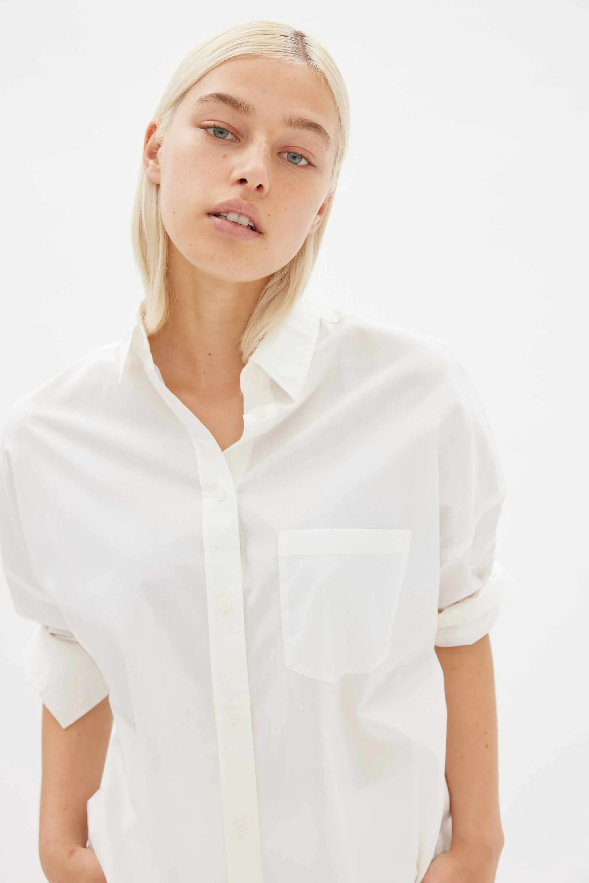 Chiara Long Sleeve Shirt - Classic - White sold by LMND